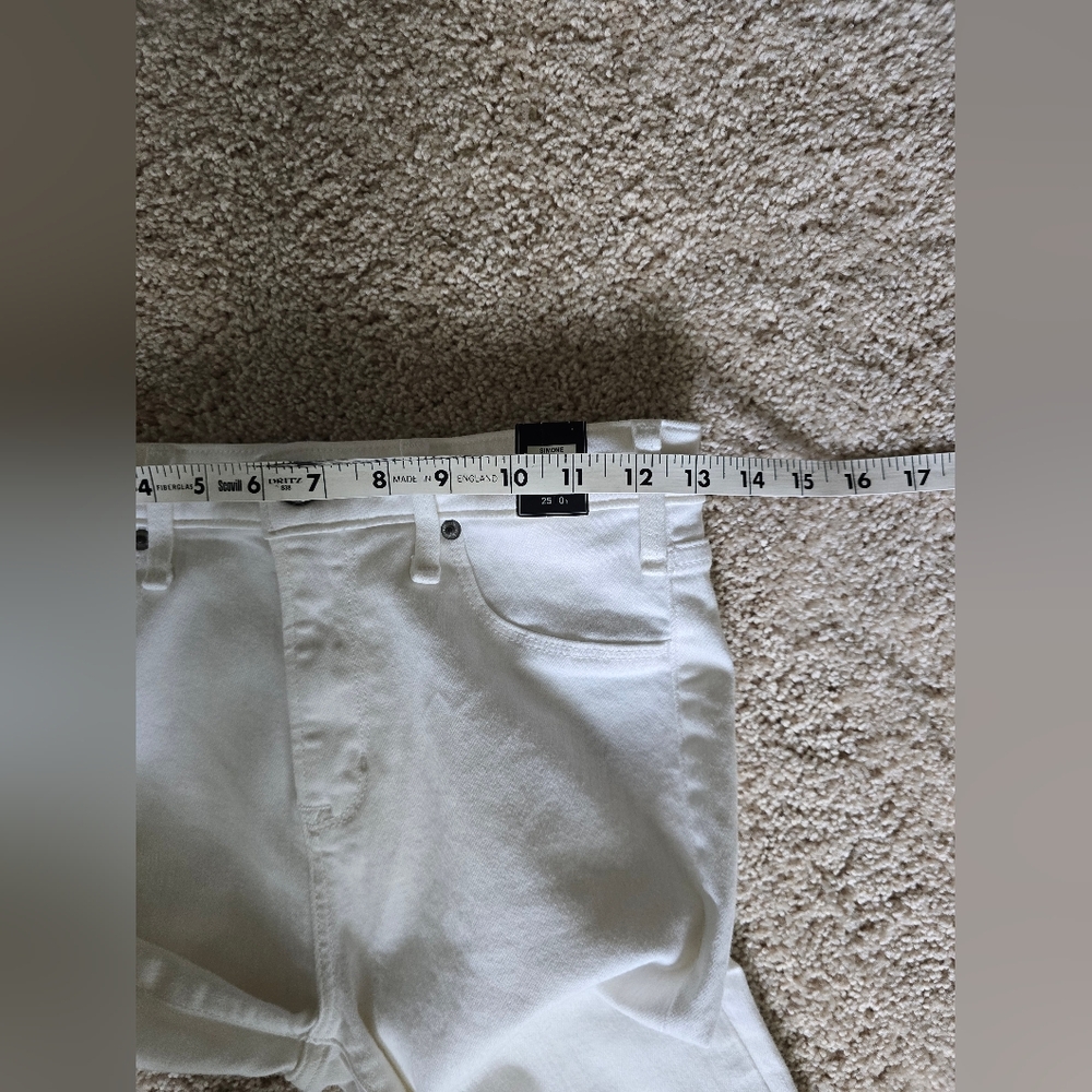 Abercrombie And Fitch Simone High Rise Ankle Flare White Jeans NEW sz. 0 25 - Picture 7 of 10